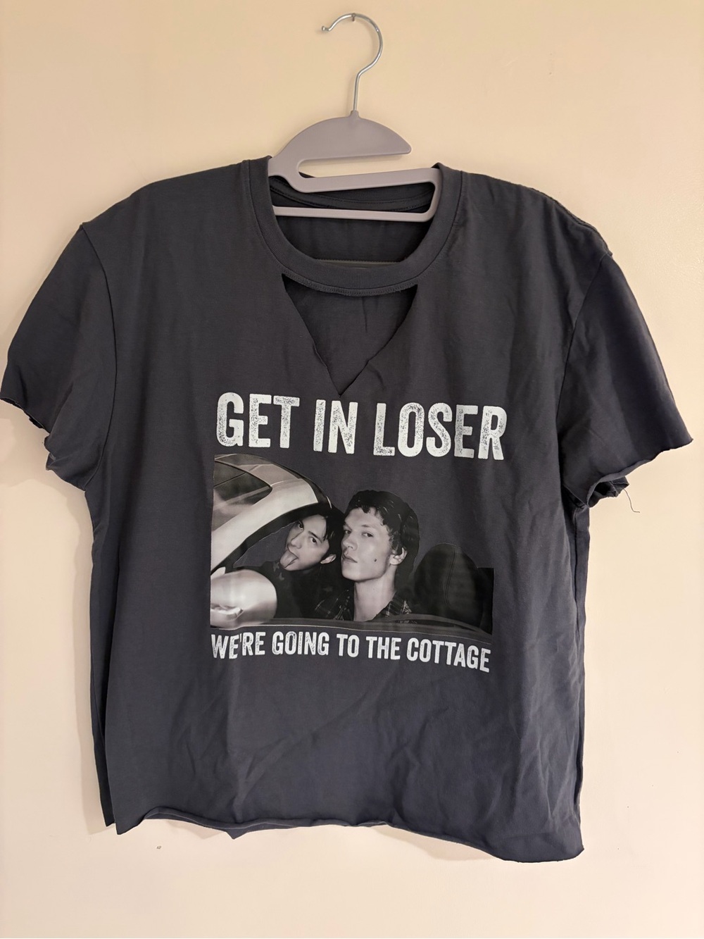 HEATHED RIVALRY Get In Loser Graphic Tee - Black